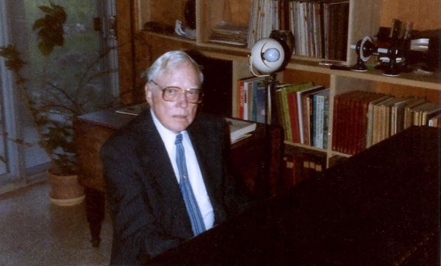 Rudi at his piano, 1985